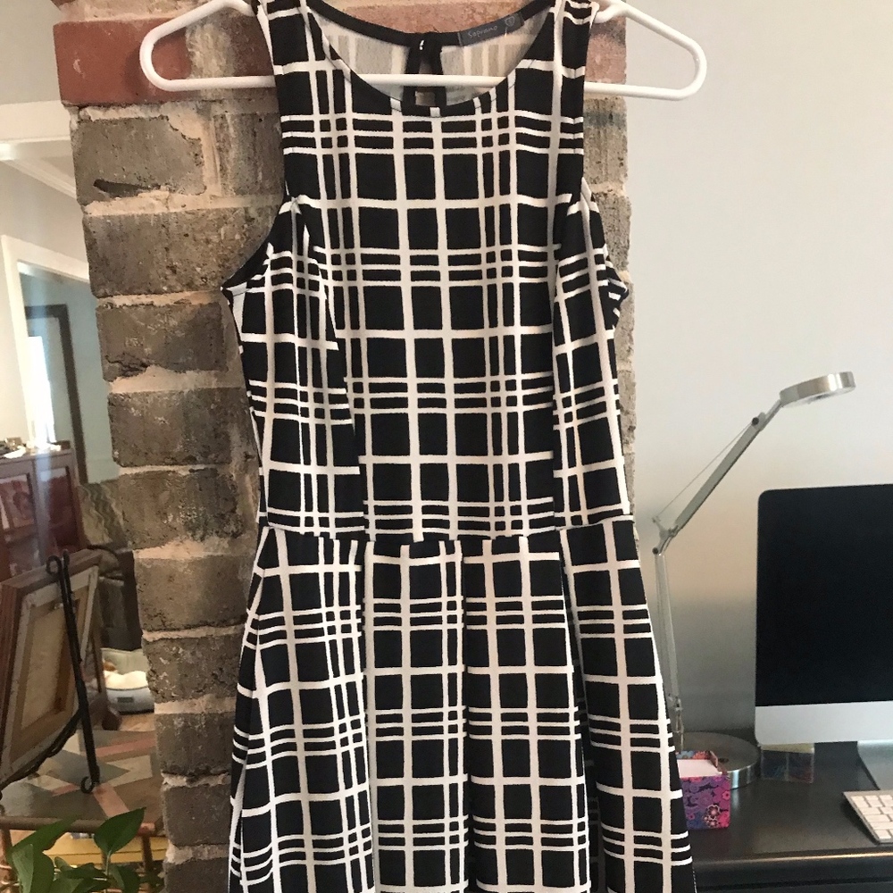 NEVER WORN W/TAGS Black and white checkered dress